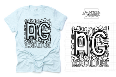 AG Agriculture Typography SVG