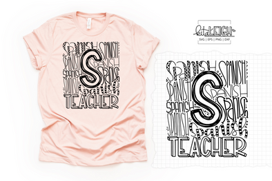 Spanish Teacher Typography SVG