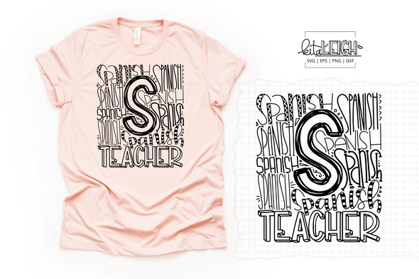 Spanish Teacher Typography SVG