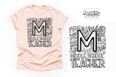 Middle School Teacher Typography