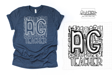 AG Agriculture Teacher Typography SVG