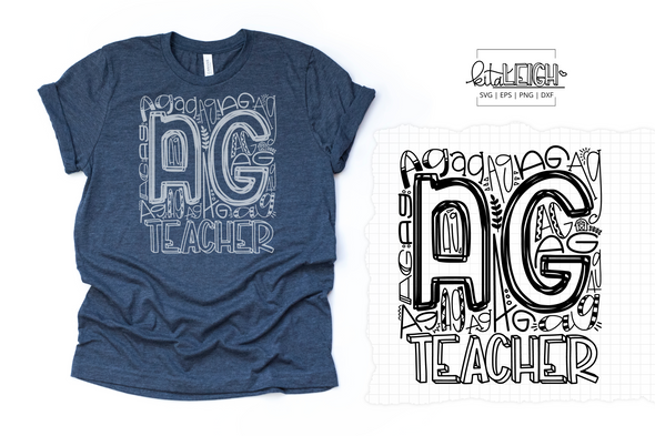 AG Agriculture Teacher Typography SVG