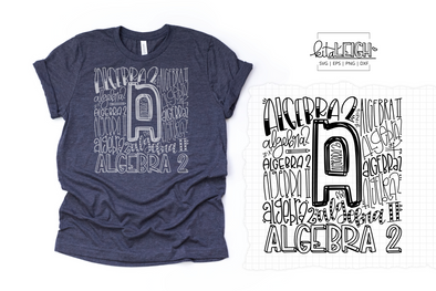 Algebra 2 Typography SVG