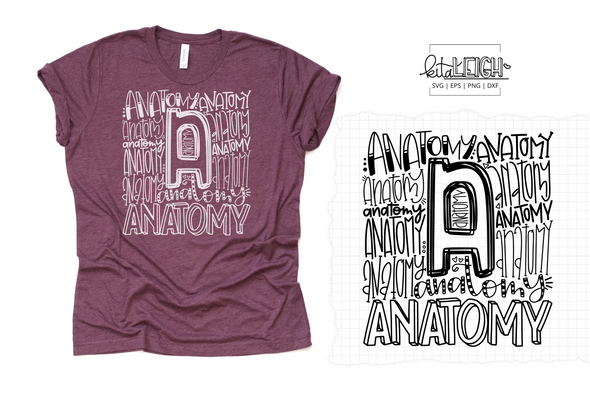 Anatomy Typography SVG