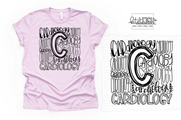 Cardiology Typography SVG