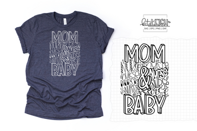 Mom and Baby Nurse Typography