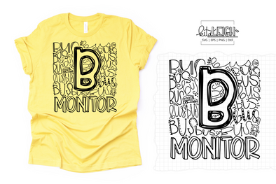 Bus Monitor Typography SVG