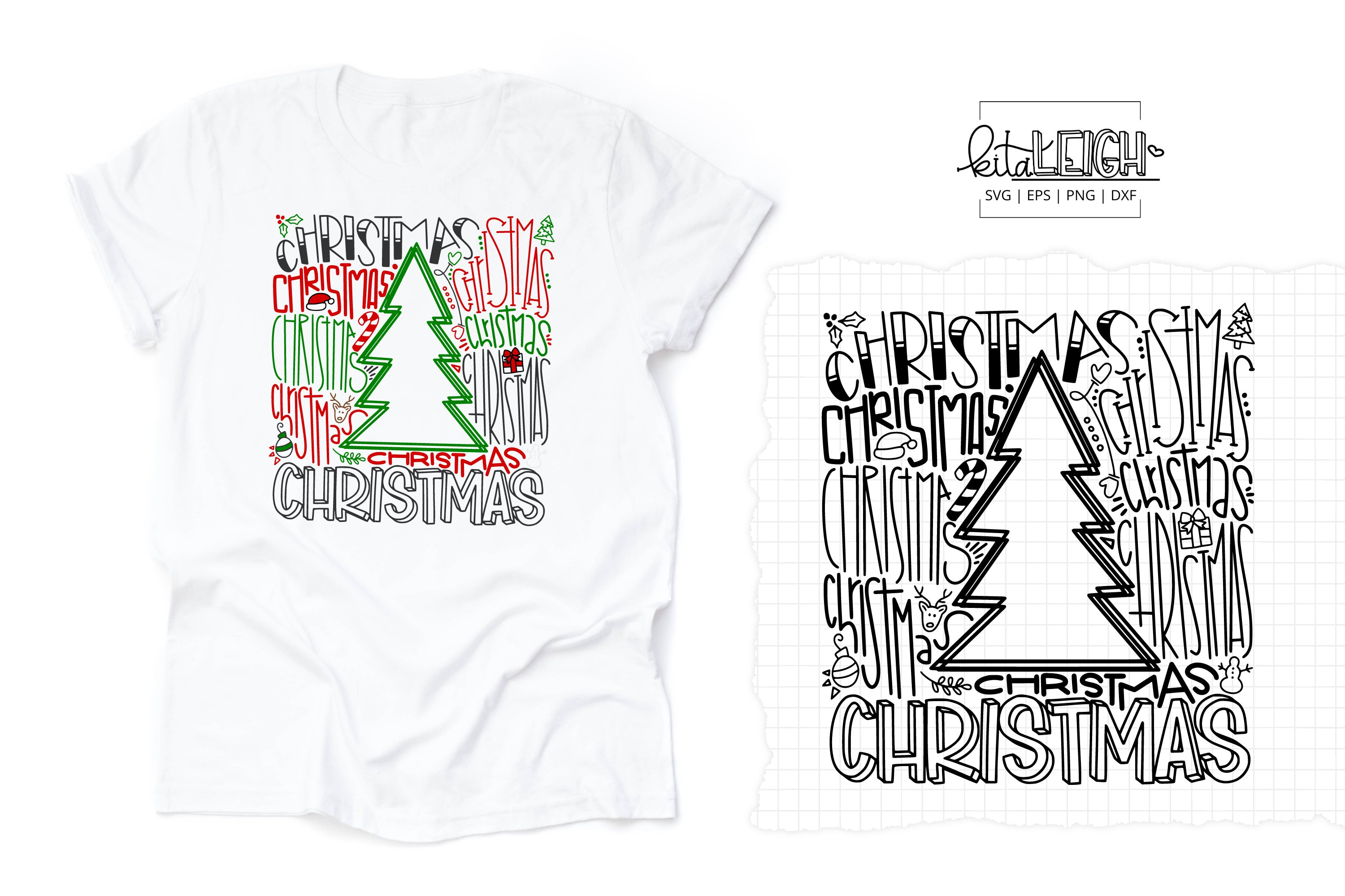 Christmas Tree Typography