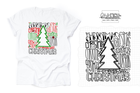 Christmas Tree Typography