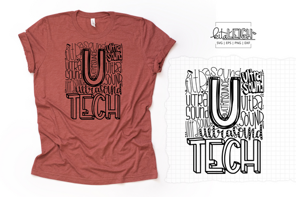 Ultrasound Tech Typography