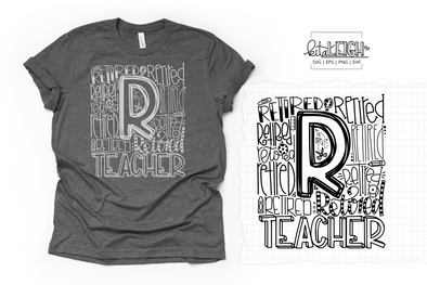 Retired Teacher Typography