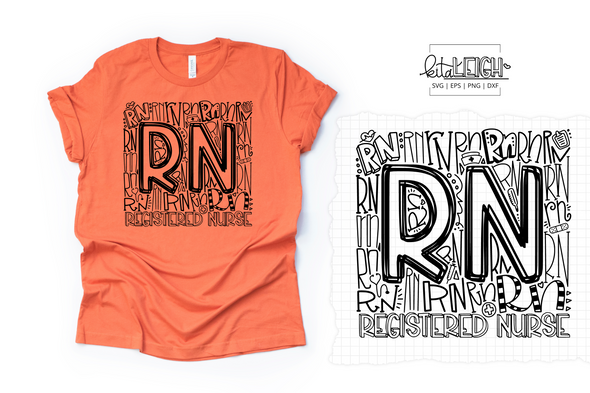 RN Nurse Typography