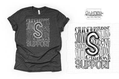 Student Support Typography SVG