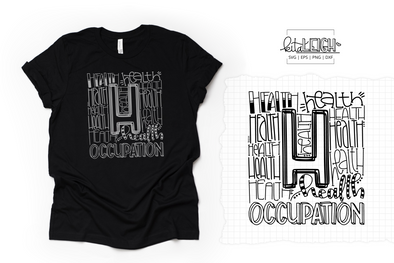 Health Occupation Typography