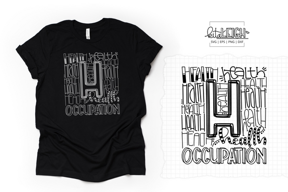 Health Occupation Typography