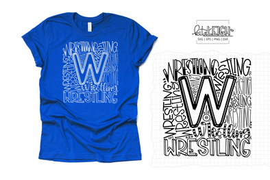Wrestling Typography SVG