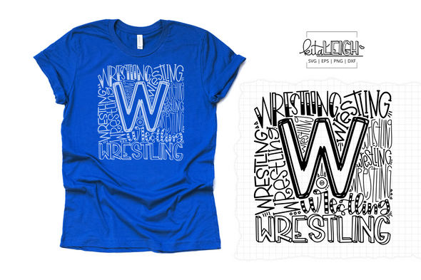 Wrestling Typography SVG