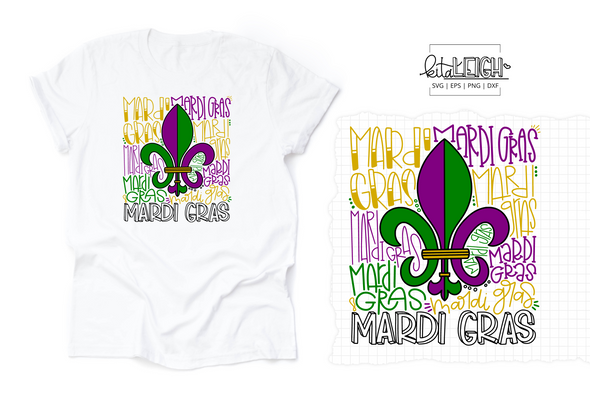 Mardi Gras Typography