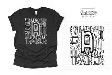 Athletic Trainer Typography SVG