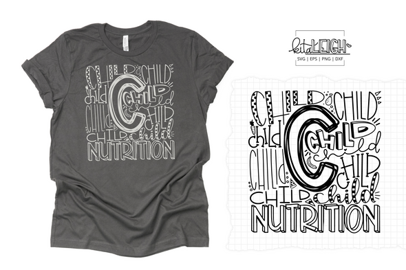 Child Nutrition Typography SVG