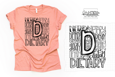 Dietary Typography SVG