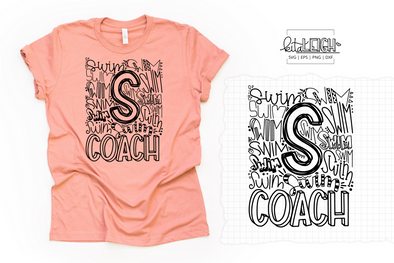 Swim Typography SVG
