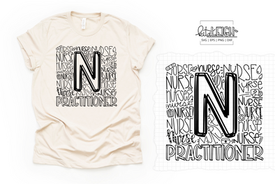 Nurse Practitioner Typography SVG