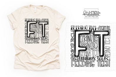 Feeding Tech Typography SVG