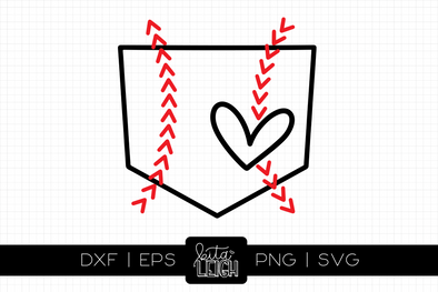 Baseball Home Plate Heart | Cut File