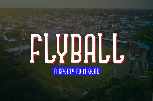Fly Ball a Sporty Font Quad