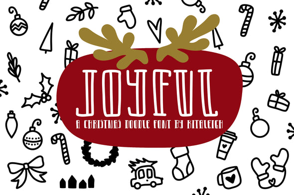 Joyful a Christmas Doodle Font