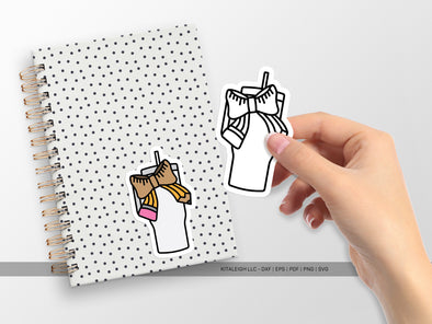 Tumbler with Pencil and Ruler Bow SVG | Teacher Craft Design
