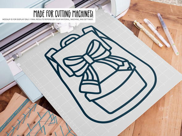 Backpack with Pencil Bow SVG | Cute School Supplies SVG