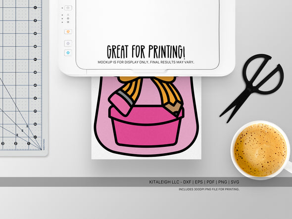 Backpack with Pencil Bow SVG | Cute School Supplies SVG