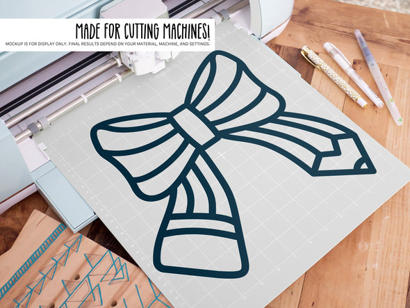 Pencil Bow SVG | Cute School Supply SVG for Crafts