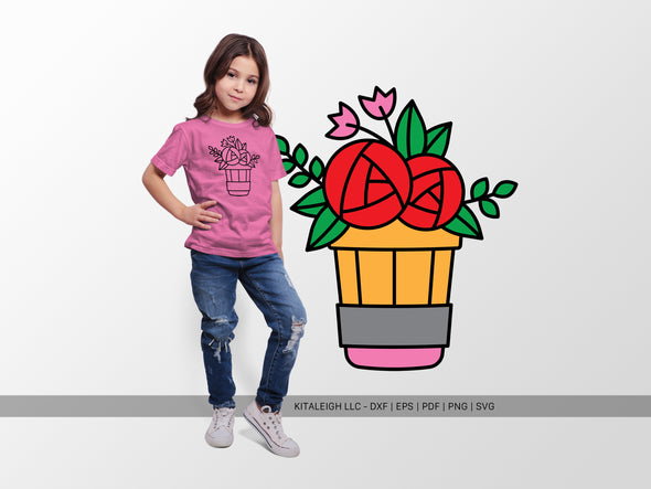 Pencil Planter with Flowers SVG | Teacher Appreciation & School Crafts