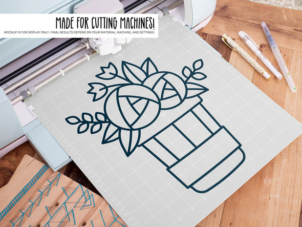 Pencil Planter with Flowers SVG | Teacher Appreciation & School Crafts