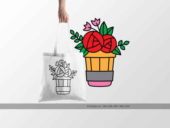 Pencil Planter with Flowers SVG | Teacher Appreciation & School Crafts