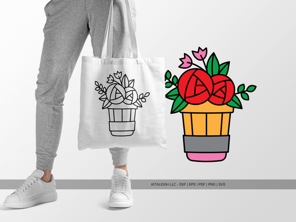 Pencil Planter with Flowers SVG | Teacher Appreciation & School Crafts