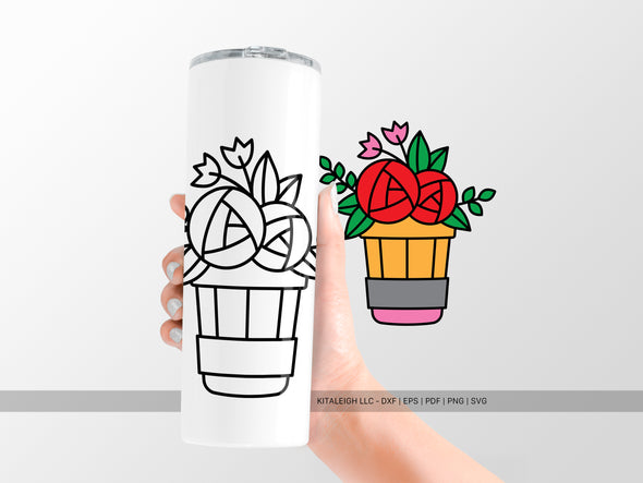 Pencil Planter with Flowers SVG | Teacher Appreciation & School Crafts