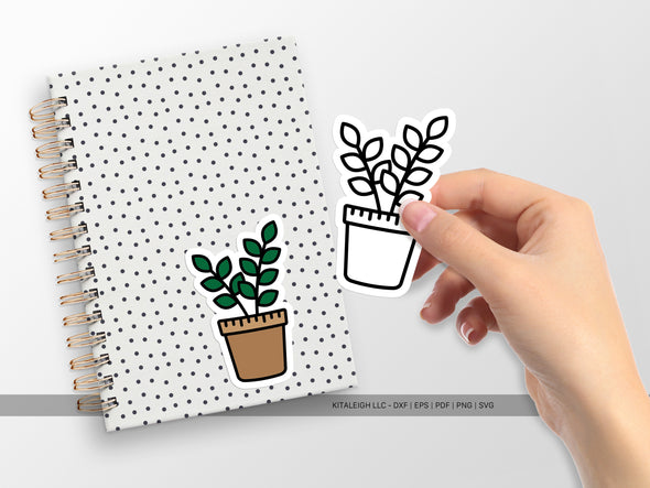 Ruler Pot with Plant SVG | Cute School & Teacher Craft Design