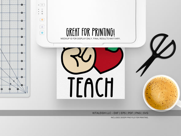 Peace Love Teach SVG | Teacher & School Inspirational SVG
