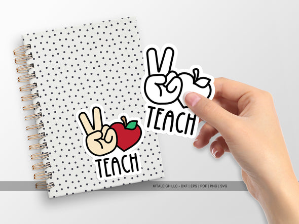 Peace Love Teach SVG | Teacher & School Inspirational SVG