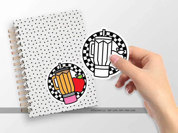 Retro Teacher Circle with Tumbler and Apple SVG | Cute Classroom & Teacher Design