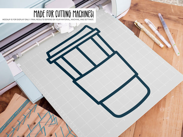 Pencil Coffee Cup with Pencil SVG | Cute Teacher & Classroom Design