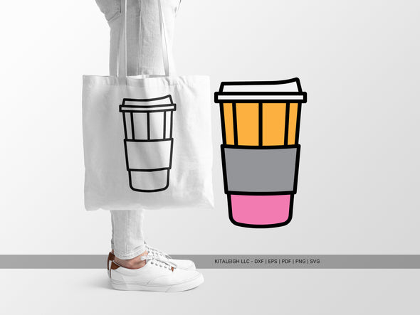 Pencil Coffee Cup with Pencil SVG | Cute Teacher & Classroom Design