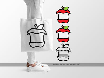 Apple Core SVG | Cute Teacher & School Craft Design