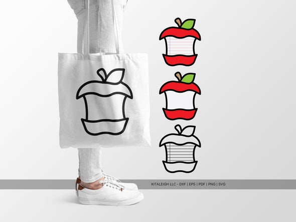 Apple Core SVG | Cute Teacher & School Craft Design