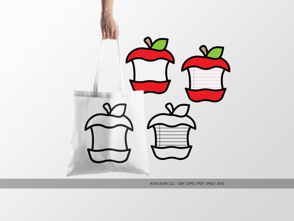 Apple Core SVG | Cute Teacher & School Craft Design