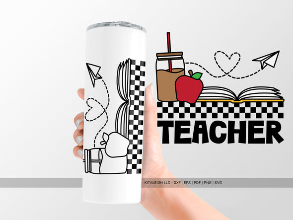 Retro Teacher with Essentials SVG | Back-to-School Craft & Teacher Gift